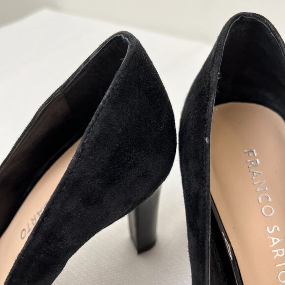 Franco Sarto Black Tawny Suede Pump Heel Women's Size 7 - Picture 13 of 15